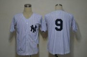 Wholesale Cheap Mitchell And Ness 1961 Yankees #9 Roger Maris White Throwback Stitched MLB Jersey