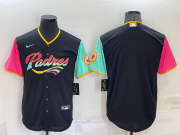 Wholesale Men's San Diego Padres Blank Black 2022 City Connect Cool Base Stitched Jersey