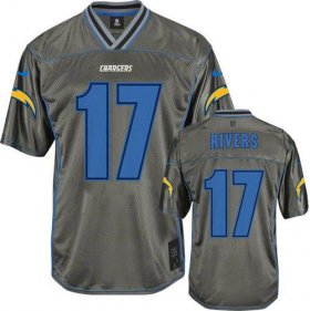 Wholesale Cheap Nike Chargers #17 Philip Rivers Grey Youth Stitched NFL Elite Vapor Jersey