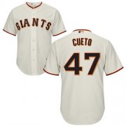 Wholesale Cheap Giants #47 Johnny Cueto Cream Cool Base Stitched Youth MLB Jersey