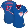 Wholesale Cheap Cubs #23 Ryne Sandberg Blue Cooperstown Women's Stitched MLB Jersey