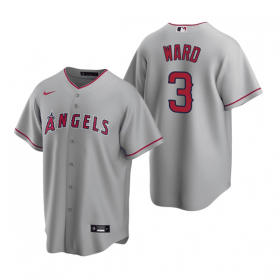 Wholesale Cheap Men\'s Los Angeles Angels #3 Waylor Ward Grey Cool Base Stitched Jersey