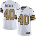 Wholesale Cheap Nike Saints #40 Delvin Breaux White Men's Stitched NFL Limited Rush Jersey