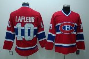 Wholesale Cheap Canadiens #10 Guy Lafleur Stitched Red CH CCM Throwback NHL Jersey