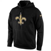 Wholesale Cheap Men's New Orleans Saints Nike Black KO Logo Essential Hoodie 2