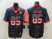 Wholesale Cheap Men's San Francisco 49ers #85 George Kittle USA Camo 2020 Salute To Service Stitched NFL Nike Limited Jersey