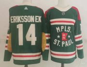 Wholesale Cheap Men Minnesota Wild 14 Erikssonek Green Classic Edition 2022 Adidas NHL Jersey