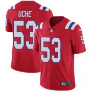 Wholesale Cheap Nike Patriots #53 Josh Uche Red Alternate Men's Stitched NFL Vapor Untouchable Limited Jersey