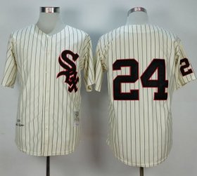 Wholesale Cheap Mitchell And Ness 1959 White Sox #24 Early Wynn Cream Stitched MLB Jersey