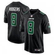 Wholesale Cheap Men's New York Jets #8 Aaron Rodgers Black Stitched Jersey