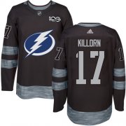 Wholesale Cheap Adidas Lightning #17 Alex Killorn Black 1917-2017 100th Anniversary Stitched NHL Jersey