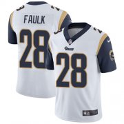 Wholesale Cheap Nike Rams #28 Marshall Faulk White Men's Stitched NFL Vapor Untouchable Limited Jersey