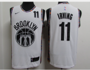 Wholesale Cheap Nets 11 Kyrie Irving White 2020-2021 City Edition Nike Swingman Jersey