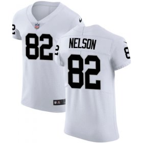 Wholesale Cheap Nike Raiders #82 Jordy Nelson White Men\'s Stitched NFL Vapor Untouchable Elite Jersey