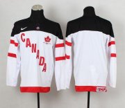 Wholesale Cheap Olympic CA. Blank White 100th Anniversary Stitched NHL Jersey