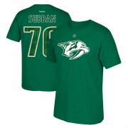 Wholesale Cheap Nashville Predators #76 PK Subban Reebok St. Paddy's Day Name & Number T-Shirt Green