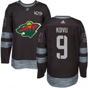Wholesale Cheap Adidas Wild #9 Mikko Koivu Black 1917-2017 100th Anniversary Stitched NHL Jersey