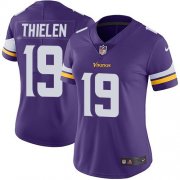 Wholesale Cheap Nike Vikings #19 Adam Thielen Purple Team Color Women's Stitched NFL Vapor Untouchable Limited Jersey