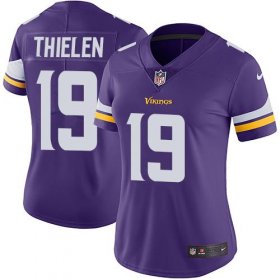 Wholesale Cheap Nike Vikings #19 Adam Thielen Purple Team Color Women\'s Stitched NFL Vapor Untouchable Limited Jersey