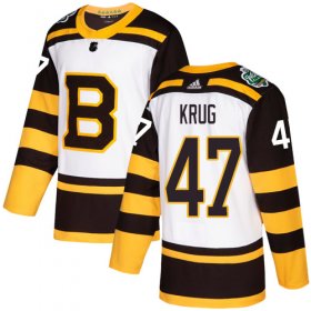 Wholesale Cheap Adidas Bruins #47 Torey Krug White Authentic 2019 Winter Classic Youth Stitched NHL Jersey