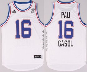 Wholesale Cheap 2015 NBA Eastern All-Stars #16 Pau Gasol Revolution 30 Swingman White Jersey