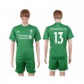 Wholesale Cheap Liverpool #13 Manninger Green Goalkeeper Soccer Club Jersey