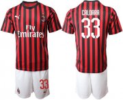 Wholesale Cheap AC Milan #33 Caldara Home Soccer Club Jersey
