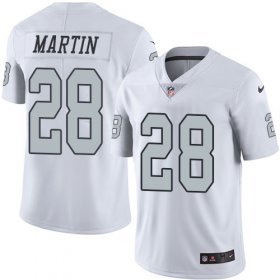 Wholesale Cheap Nike Raiders #28 Doug Martin White Men\'s Stitched NFL Limited Rush Jersey