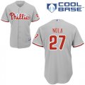 Wholesale Cheap Phillies #27 Aaron Nola Grey Cool Base Stitched Youth MLB Jersey