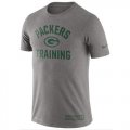 Wholesale Cheap Men's Green Bay Packers Nike Heathered Gray Training Performance T-Shirt