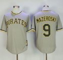 Wholesale Cheap Mitchell And Ness Pirates #9 Bill Mazeroski Grey Throwback Stitched MLB Jersey