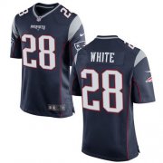 Wholesale Cheap Nike Patriots #28 James White Navy Blue Team Color Youth Stitched NFL New Elite Jersey