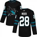 Wholesale Cheap Adidas Sharks #28 Timo Meier Black Alternate Authentic Stitched Youth NHL Jersey