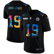 Cheap Pittsburgh Steelers #19 JuJu Smith-Schuster Men's Nike Multi-Color Black 2020 NFL Crucial Catch Vapor Untouchable Limited Jersey