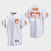 Wholesale Cheap Men's San Francisco Giants #57 Alex Wood White 2021 City Connect Nike Jersey