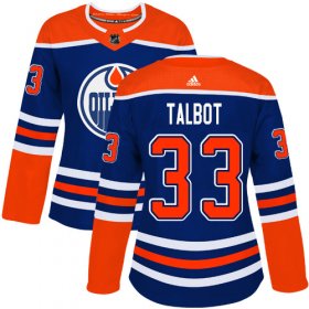 Wholesale Cheap Adidas Oilers #33 Cam Talbot Royal Alternate Authentic Women\'s Stitched NHL Jersey
