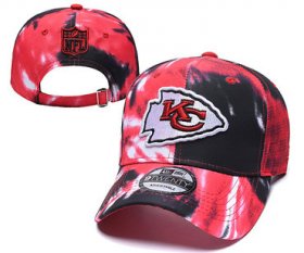 Wholesale Cheap Chiefs Team Logo Red Black Peaked Adjustable Fashion Hat YD
