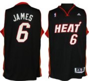Wholesale Cheap Miami Heat #6 LeBron James Revolution 30 Swingman Black Jersey