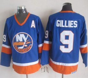 Wholesale Cheap Islanders #9 Clark Gillies Baby Blue CCM Throwback Stitched NHL Jersey