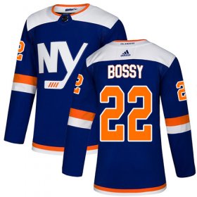 Wholesale Cheap Adidas Islanders #22 Mike Bossy Blue Authentic Alternate Stitched NHL Jersey