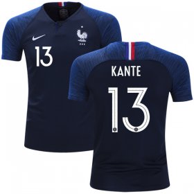 Wholesale Cheap France #13 Kante Home Kid Soccer Country Jersey