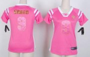 Wholesale Cheap Nike Saints #9 Drew Brees Pink Women's Stitched NFL Elite Draft Him Shimmer Jersey