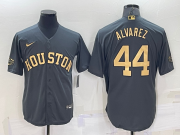 Wholesale Men's Houston Astros #44 Yordan Alvarez Grey 2022 All Star Stitched Cool Base Nike Jersey