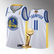 Wholesale Cheap Men's Golden State Warriors #11 Klay Thompson White 2022 NBA Finals Champions Stitched Jersey