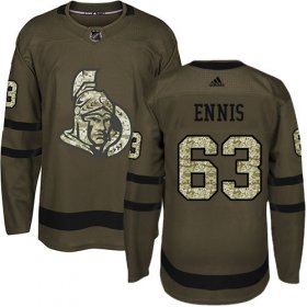 Wholesale Cheap Adidas Senators #63 Tyler Ennis Green Salute to Service Stitched NHL Jersey