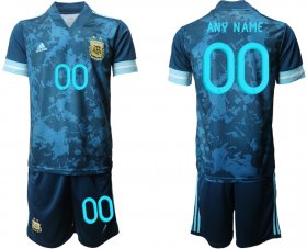 Wholesale Cheap Men 2020-2021 Season National team Argentina away blue customized Soccer Jersey