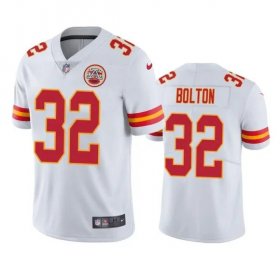Wholesale Cheap Men\'s Kansas City Chiefs #32 Nick Bolton White Vapor Untouchable Limited Stitched NFL Jersey