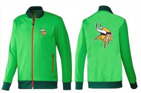 Wholesale Cheap NFL Minnesota Vikings Team Logo Jacket Green