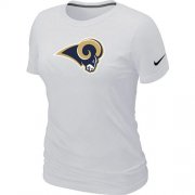 Wholesale Cheap Women's Nike Los Angeles Rams Logo NFL T-Shirt White