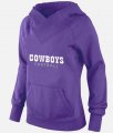 Wholesale Cheap Women's Dallas Cowboys Logo Pullover Hoodie Purple